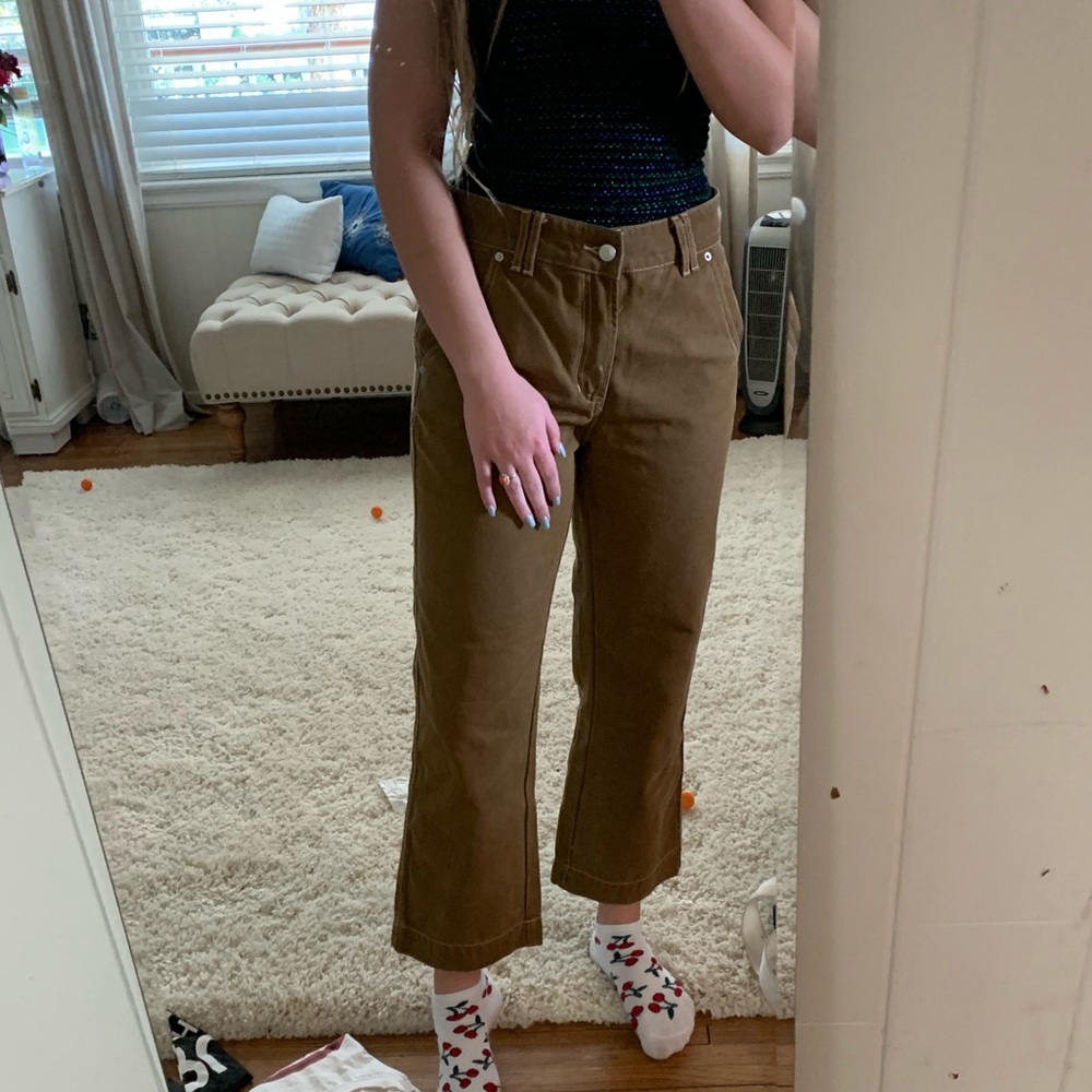 Green brown urban outfitters carpenter pants